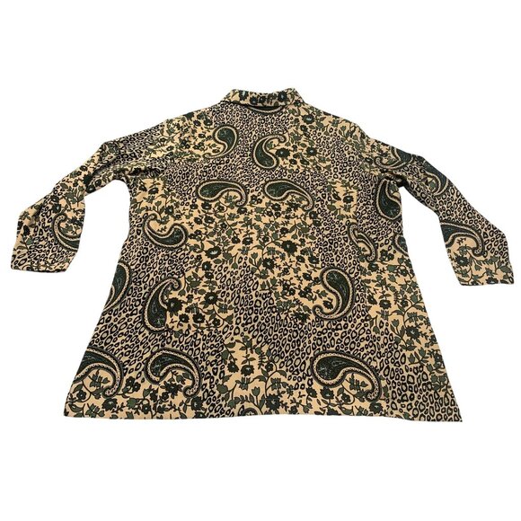Goodclothes Womens 1X Paisley & Floral Long Sleeve Button Down Shirt - Picture 2 of 8